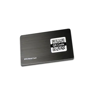 Tùy chỉnh ISO 14443a RFID kim loại NFC trống QR mã thẻ kinh doanh sang trọng dập nổi khách sạn Thẻ Chìa Khóa Thông Minh Kỹ Thuật Số Kinh Doanh thẻ kim loại