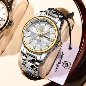 Montre de luxe pour hommes montres à Quartz mode acier calendrier étanche montres d'affaires lumineuses montre à Quartz - Product Image 1