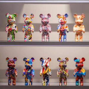 Violent Bear Epoxy <b>Resin</b> Artistic Sculpture Luxury High-End Ornament Internet Celebrity Building Block Home Decoration <b>Gift</b> - Product Image 2