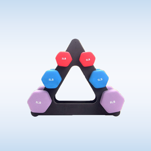 Wholesale High Quality Gym Fitness 1kg 2kg <strong>3kg</strong> 4kg Customized <strong>Weights</strong> Coated PVC Cast Iron Dumbbells Set With Rack - Product Image 1