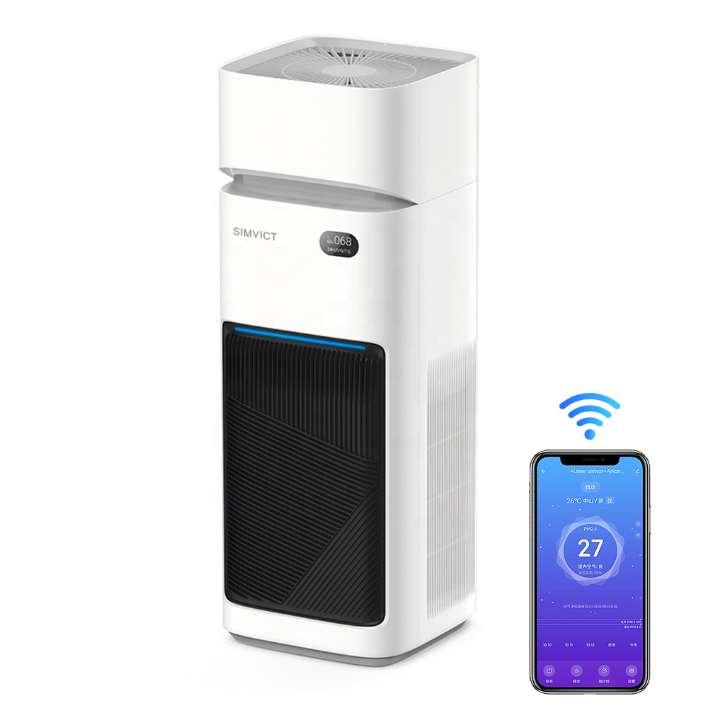 Simvict Electric HEPA Filter Air Purifier & Humidifier Combo Mist-Free Evaporative APP Control UV Sterilization for Smart Home