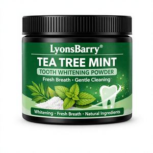 Lyonsbarry Dentifrice à l'Arbre à Thé et à la Menthe, Blanchissant, Haleine Fraîche, Nettoyage Doux, Peroxyde d'Hydrogène, Charbon Actif, Glycérine, Alimentaire - Product Image 1