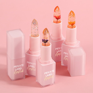 Lipstik Bunga Berlapis Emas 24K Pesanan Khusus Warna Kustom Aroma Berubah Warna Sesuai PH & Suhu Label Pribadi Grosir <span class=keywords><strong>Set</strong></span> Riasan - Product Image 3