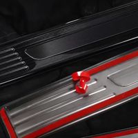 Stiker Pelindung Ambang Pintu Baja Tahan Karat Model Anti Gores Pelindung Pedal Belakang Interior Tahan Lama