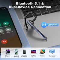 Auriculares Inalámbricos para Teléfono Celular New Bee V5.1, Auriculares Empresariales de Una Sola Oreja, Manos Libres, con Dongle USB