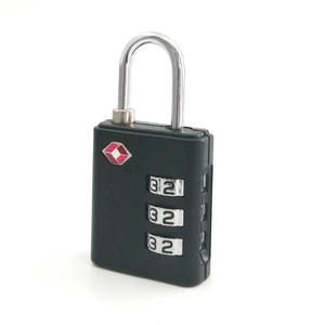 <span class=keywords><strong>Cadenas</strong></span> de voyage <span class=keywords><strong>tsa</strong></span> en plastique noir abs à 3 chiffres pour bagages - Product Image 2