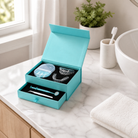 Boîte cadeau rigide de luxe avec logo personnalisé, emballage en carton premium, pour aligneurs dentaires, ensemble cosmétique, insert en EVA pour la vente au détail