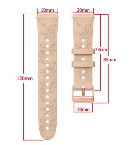 Correa Forwelleny de 20 mm para <span class=keywords><strong>Mujer</strong></span>, con Grabado Floral en Relieve, Silicona Blanca Suave, Ajustable y Cómoda para Huawei Watch GT5 - Product Image 3