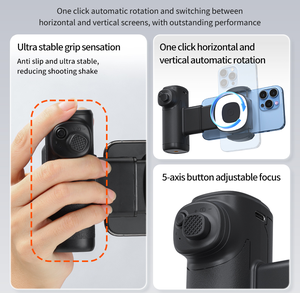 Pegangan Ponsel Selfie yang Dapat Diperpanjang dengan Lampu Tiga Warna dan Remote Nirkabel, Pegangan Shutter Magnetik untuk Smartphone untuk Vlog - Product Image 3