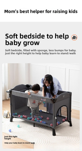 Lit Cododo Multifonctionnel Pliable et Portable pour Bébé avec Levage Unilatéral, Idéal pour Nouveau-né 0-3 Ans - En Stock, Offre Spéciale - Product Image 3