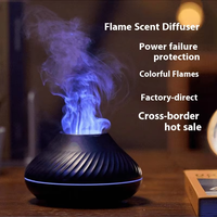 Diffuseur d'arômes USB portable avec flamme simulée, humidificateur, purificateur d'air aux huiles essentielles pour voiture, voyage, bureau