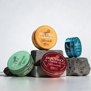 Boîtes à pommade en aluminium écologiques au design vintage pour la coiffure masculine - Product Image 1