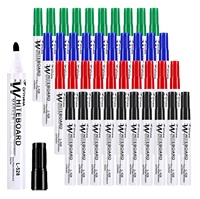 Marqueur effaçable à sec transfrontalier le plus vendu pour enfants, 4 couleurs, grande capacité, lot de 10, marqueur à tête large de Chine, ensemble L-528, vente en gros