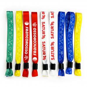 Bracelets en tissu personnalisés avec logo, promotionnels, pour club de musique, à usage unique - Product Image 4