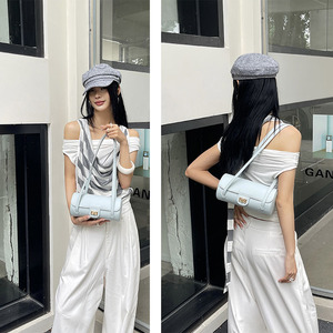 Sacs à main de luxe <span class=keywords><strong>pour</strong></span> femmes, tendance 2026, <span class=keywords><strong>sac</strong></span> cylindrique à <span class=keywords><strong>bandoulière</strong></span> <span class=keywords><strong>pour</strong></span> femmes, mini <span class=keywords><strong>sac</strong></span> à main en cuir PU avec fermoir - Product Image 3