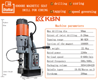 Mesin Bor Magnetik Berdiri Elektrik 6900RE 90Mm Tapping Coring Harga Bersaing dengan Basis