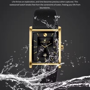 CHAXIGO 112 นาฬิกาข้อมือควอตซ์ทรงสี่เหลี่ยมแฟชั่นใหม่สำหรับผู้ชาย สายหนัง กันน้ำ พร้อมปฏิทิน นาฬิกาสำหรับผู้ชาย Reloj Hombre - Product Image 5