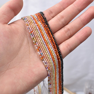 <span class=keywords><strong>2</strong></span>/3mm di colore Flash zircone di cristallo tagliato piccole perle rotonde semilavorate all'ingrosso fatte a mano collana fai da te orecchini materiale - Product Image 2