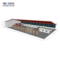 Nouveau design Structure en acier préfabriqué chinois hangar de construction de chèvres de moutons lourds à bas prix