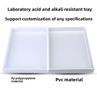 Bacs de laboratoire résistants aux acides et aux alcalis, en plastique anti-corrosion, étanches, blancs, modèle PP-5, pour réactifs et produits chimiques dangereux