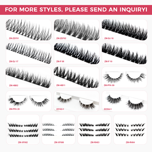 Extensions de cils en bouquets DIY naturels 10-16mm, courbure <span class=keywords><strong>D</strong></span>, kit de cils en bouquets avec applicateur pour extensions de cils - Product Image 4