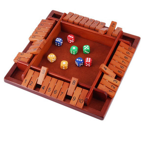 <span class=keywords><strong>Jeu</strong></span> de dés <span class=keywords><strong>en</strong></span> bois pour 4 joueurs |   <span class=keywords><strong>Jeu</strong></span> de société classique familial Shut the Box - Product Image 4