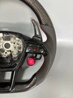 Volant LED pour AUDI RS3 RS4 RS5 SQ5 SQ7 B9, volant de course modifié en fibre de carbone avec LED