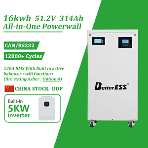 Sistema Todo en Uno de 16KWh+5KW, 51.2V 300Ah, con Balanceador Activo Integrado, Extintor de Incendios, Módulo WiFi y 10 Años de Garantía - Product Image 1