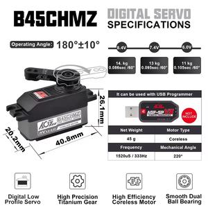 ¡Oferta! AGFRC HV 14KG CLS B45CHMZ 0.086Seg. Motor de bajo perfil asequible para coches 1/12 - Product Image 6