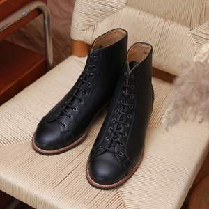 Chaussures en cuir pour hommes, modèle 2026, bout rond, avec fonction de rehaussement et antidérapante, chaussures en cuir pour hommes - Product Image 4