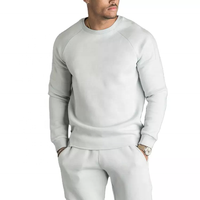 JL0105E Ensemble de sweat-shirt à col rond en coton éponge française personnalisé de gros Survêtement de jogging pour hommes avec impression bouffante