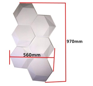 Paneles de Pared <span class=keywords><strong>3D</strong></span> Heteromorfos DT001, Paneles <span class=keywords><strong>3D</strong></span> HEXAGONALES para Decoración de Interiores del Hogar - Product Image 4