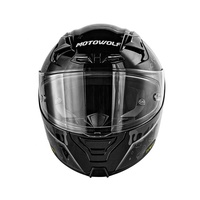 Casque de moto modulaire MOTOWOLF à double visière, homologué DOT, avec visière solaire pour hommes et femmes