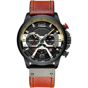 Reloj de Pulsera para Hombre con Correa de Cuero, Movimiento Digital de Cuarzo, Esfera de 48 mm, Pantalla con Agujas, Venta Caliente de Fábrica - Product Image 5