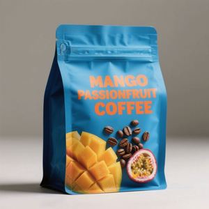 Sac laminé scellé à 8 côtés Sac alimentaire à fond plat Pochette debout en aluminium avec fermeture à glissière Sac d'emballage pour aliments pour chiens et animaux de compagnie - Product Image 1