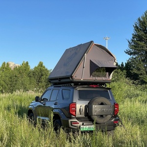 2025 Lightweight Aluminum Roof Top <b>Tent</b> for Camping Cars Hard With <b>Waterproof</b> Oxford Fabric 2-3 Person Capacity Aluminum T - Product Image 2