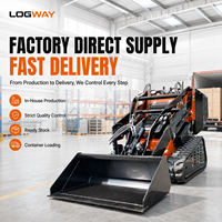 Chargeuse compacte sur chenilles LOGWAY certifiée EPA CE pour travaux agricoles, de jardinage et de construction