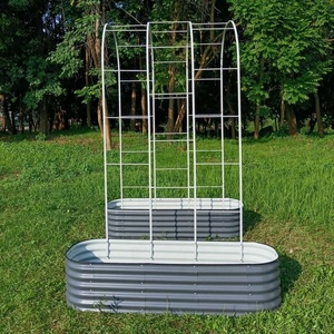 Treillis de jardin en acier thermolaqué pour le soutien des plantes grimpantes, treillis arqué U3 pour jardin - Product Image 3