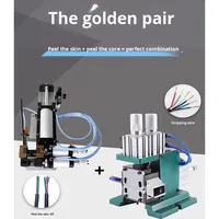 Máquina Peladora de Cables Neumática Vertical Automática XinFeiXiang 4FN con Función de Semipelado y Retorcido, 220V