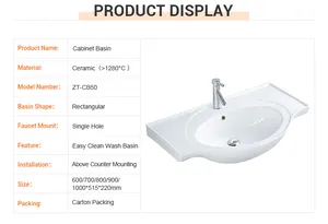 Prezzo diretto di fabbrica monoforo in ceramica moderno ristorante lavabo mobiletto lavabo bagno Design lavabo