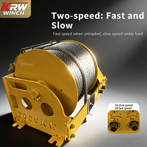 Winch Engkol Tangan Dua Kecepatan dengan Penggerak Roda Gigi Cacing dari Produsen, Winch Industri yang Dapat Disesuaikan dengan Perkakas Listrik - Product Image 2