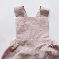 Combinaison complète personnalisée ODM pour enfants, barboteuse sans manches de haute qualité, vêtements pour bébés, barboteuse unie pour bébés, barboteuses en lin à volants pour bébés