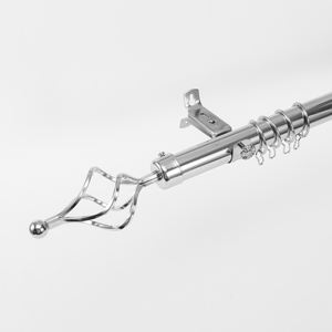 Ensemble de <span class=keywords><strong>Support</strong></span> en métal réglable de haute qualité <span class=keywords><strong>extensible</strong></span> <span class=keywords><strong>Double</strong></span> Style simple <span class=keywords><strong>tringle</strong></span> à rideau Art déco en aluminium pour la décoration de la maison - Product Image 3