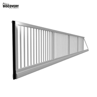 Porte coulissante en porte-à-faux en aluminium pour portail d'entrée système moderne grande porte coulissante en porte-à-faux automatique pour maison ou usine