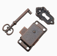 Serrure de meuble en laiton antique au design moderne pour tiroir de maison ou de bureau, boîte en fer, loquet à clé, fermoir à ressort à vis