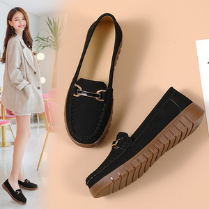 All'ingrosso <span class=keywords><strong>scarpe</strong></span> basse bianche SuedeLeather per le donne comode <span class=keywords><strong>scarpe</strong></span> da balletto per le donne più taglie 11 e 12 - Product Image 5