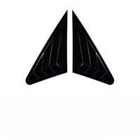 Autocollant de persienne de fenêtre triangulaire arrière en ABS noir brillant et motif carbone, compatible avec Audi A3 S3 8Y berline 2014-2020
