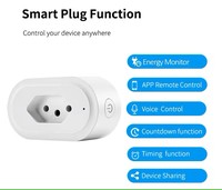Fonction de minuterie de moniteur d'alimentation App Télécommande Fonctionne avec Alexa Google Home avec Brésil 16A Wifi Prise intelligente Prise intelligente