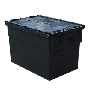 Caixa de Mudança Plástica Sólida Empilhável e Dobrável de <span class=keywords><strong>70L</strong></span> com Tampa e Contêineres Plásticos - Product Image 2
