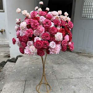 Ifg 3D Phong Cách 70Cm Đường Kính Fushia Hồng Hoa Hồng Bóng Cho Trang Trí Đám Cưới - Product Image 2